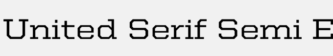 United Serif Semi Ext Medium